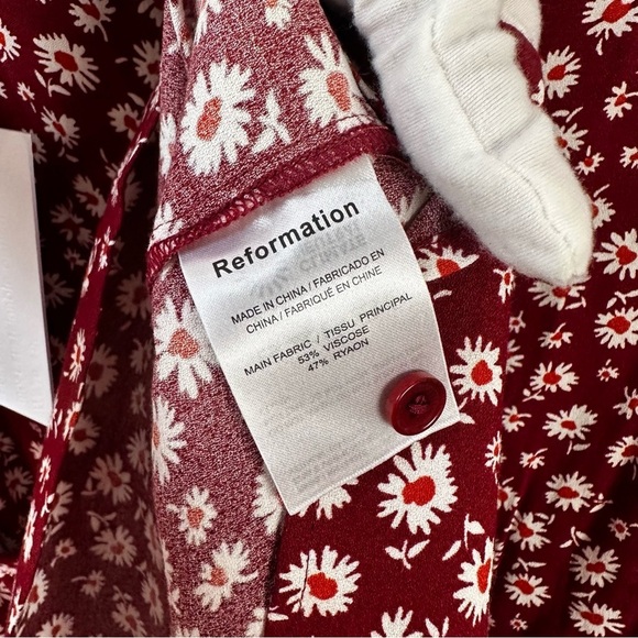 Reformation Red Floral Mini Dress - Picture 5 of 10